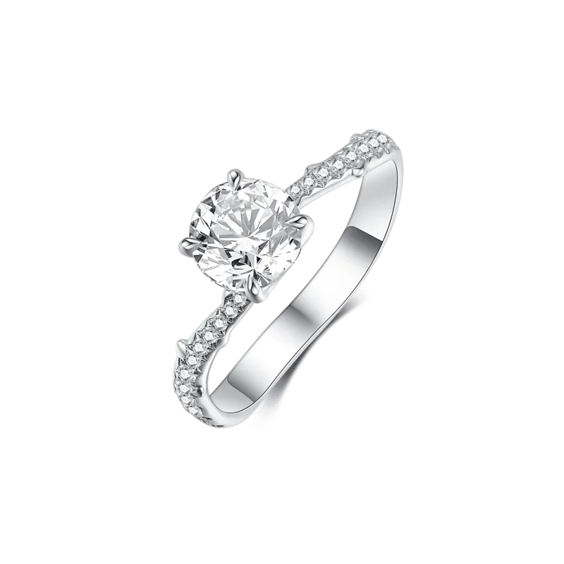 Alife — 18K white diamond ring