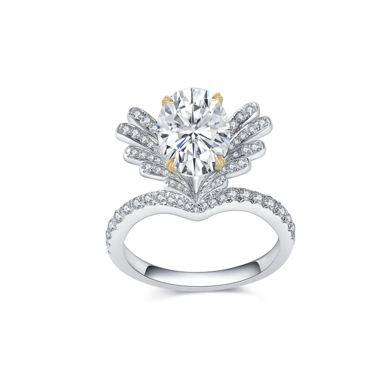 Color Reverie — 18K white bright diamond ring