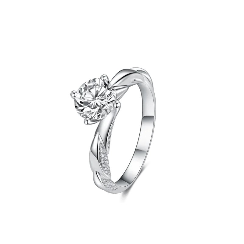 Holy Wings — 18K white bright diamond ring