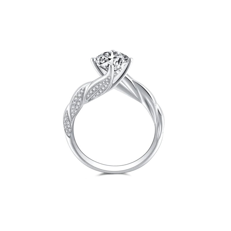 Holy Wings — 18K white bright diamond ring