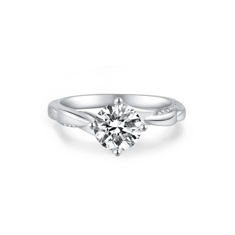 Holy Wings — 18K white bright diamond ring