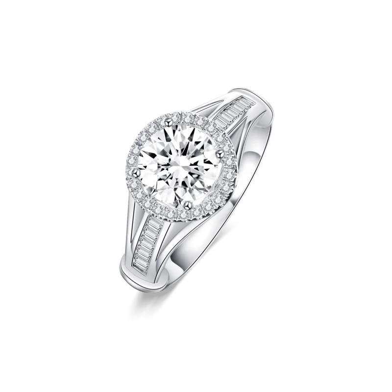 Ladder Of Love — 18K white bright diamond ring
