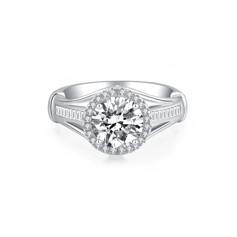 Ladder Of Love — 18K white bright diamond ring