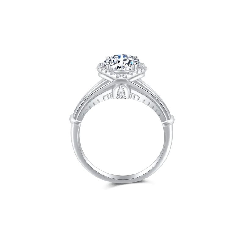 Ladder Of Love — 18K white bright diamond ring