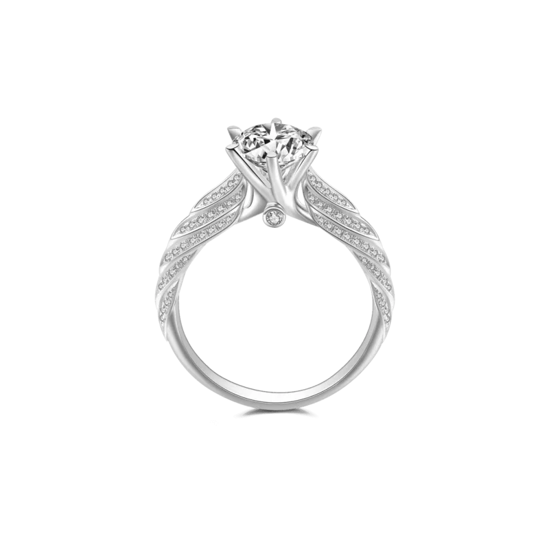 Light And Serenity — 18K white bright diamond ring