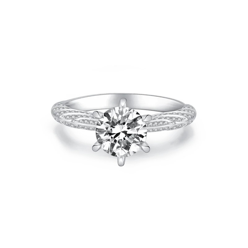 Light And Serenity — 18K white bright diamond ring