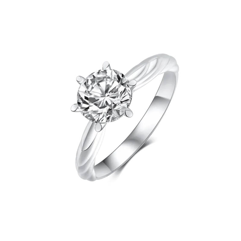 Shining Wing — 18K white bright diamond ring