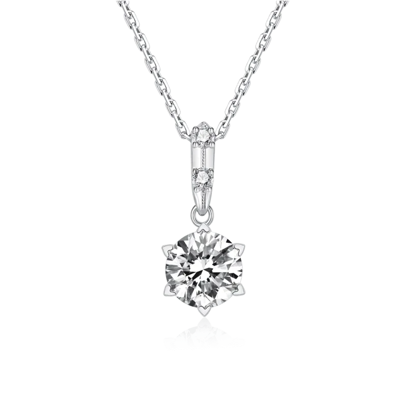 Snow Sprite — 18K White Gold Diamond Necklaces