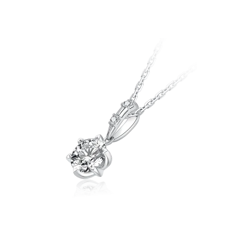 Snow Sprite — 18K White Gold Diamond Necklaces