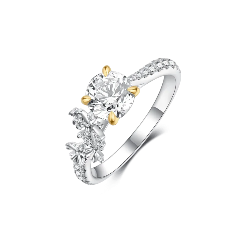 Snowing — 18K white bright diamond ring