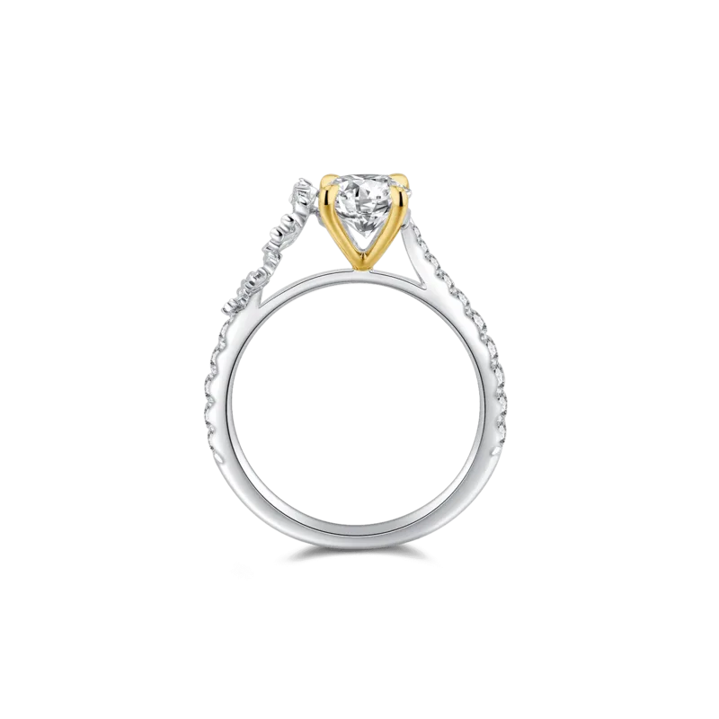 Snowing — 18K white bright diamond ring