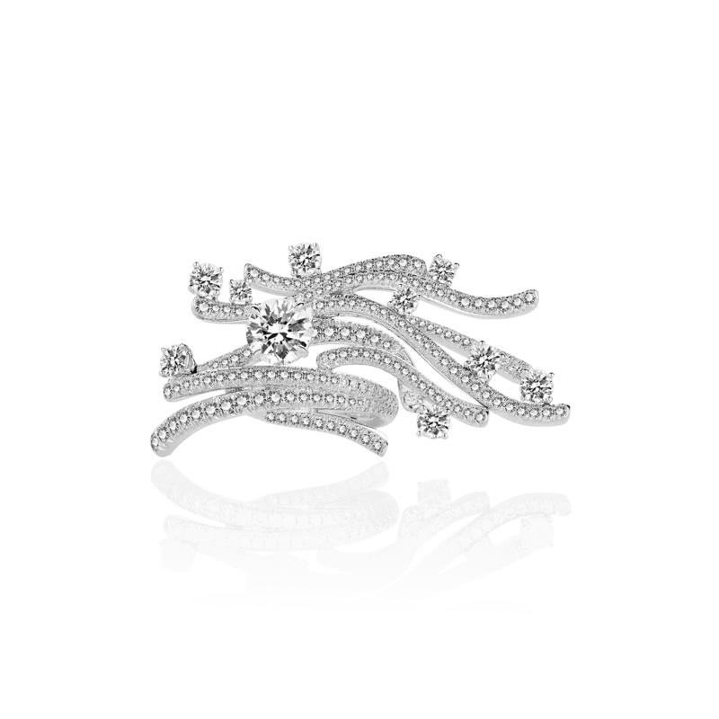 Tide — 18K White Gold Diamond Ring