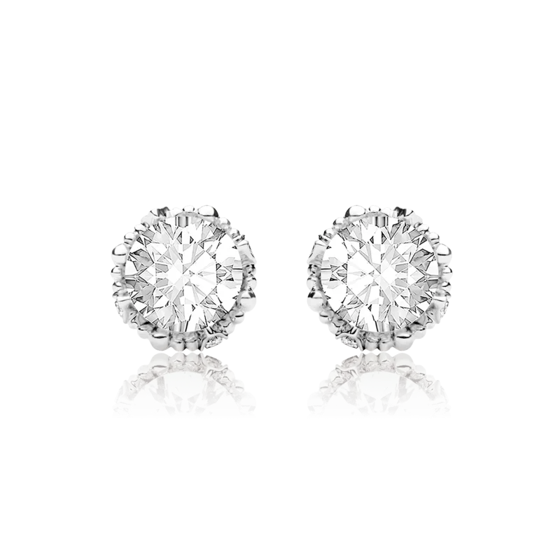Treasure — 18K White Gold Diamond Earrings