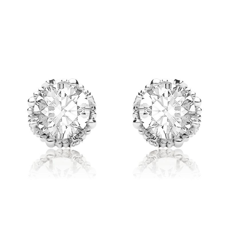 Treasure — 18K White Gold Diamond Earrings
