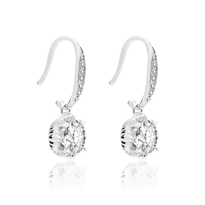 Treasure — 18K White Gold Diamond Earrings