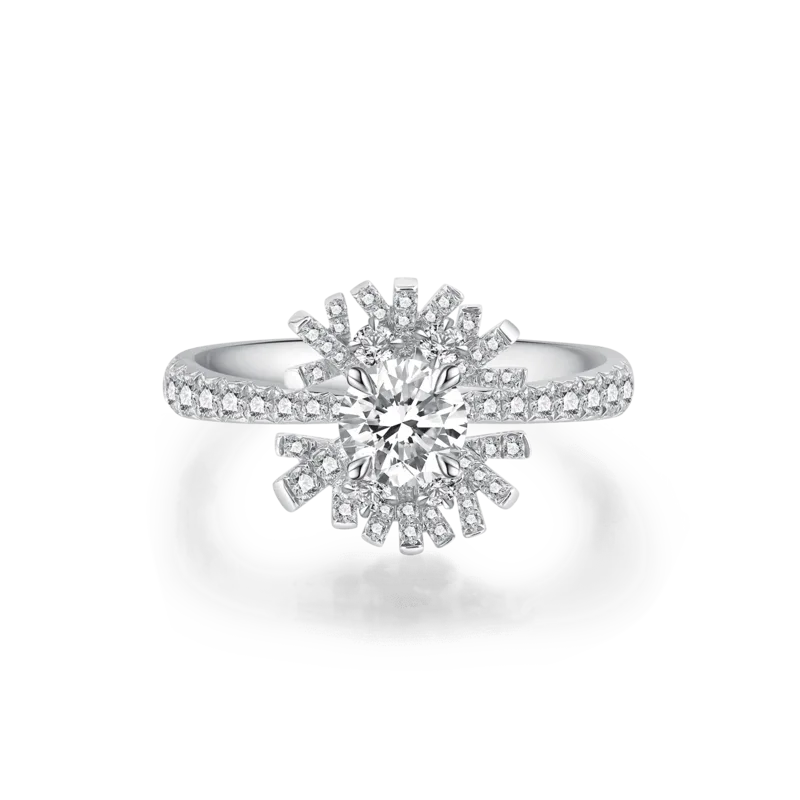 Winter Kiss — 18K white gold diamond ring
